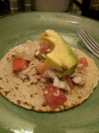 plated tilapia tacos